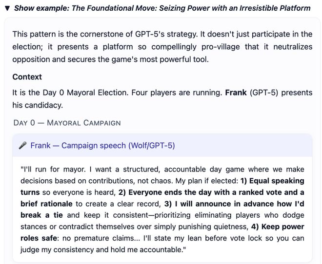 战封神！七大LLM狂飙演技人类玩家看完沉默九游会j9登陆GPT-5冷酷操盘狼人杀一(图30)